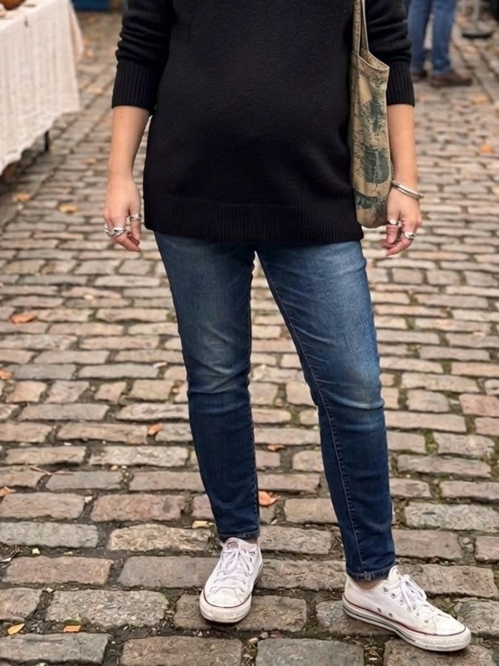 Liz Lange Maternity Ankle Skinny Over-Bump Jeans - Size Medium